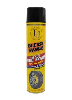 FAJ Ultra Shine Tire Foam, One-Step Spray Cleaner – Cleans, Shines & Protects, No Wiping Needed, Fast Drying, Intense Cleaning Foam, Restores Deep Black Look, 650ml