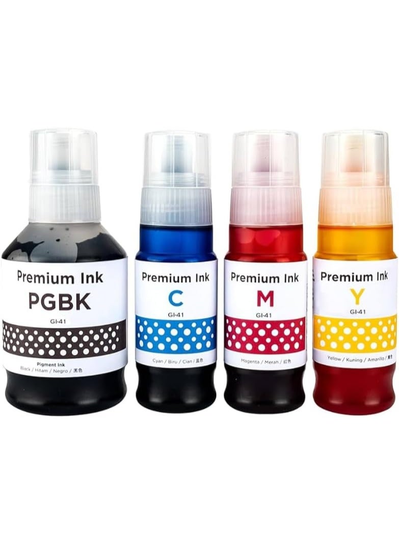 SKY GI-41 ink set 4-Pack (Black Cyan Magenta Yellow) GI 41 Compatible for CANON PIXMA G1420/G2420/G2460/G3420/G3460 - Image 2