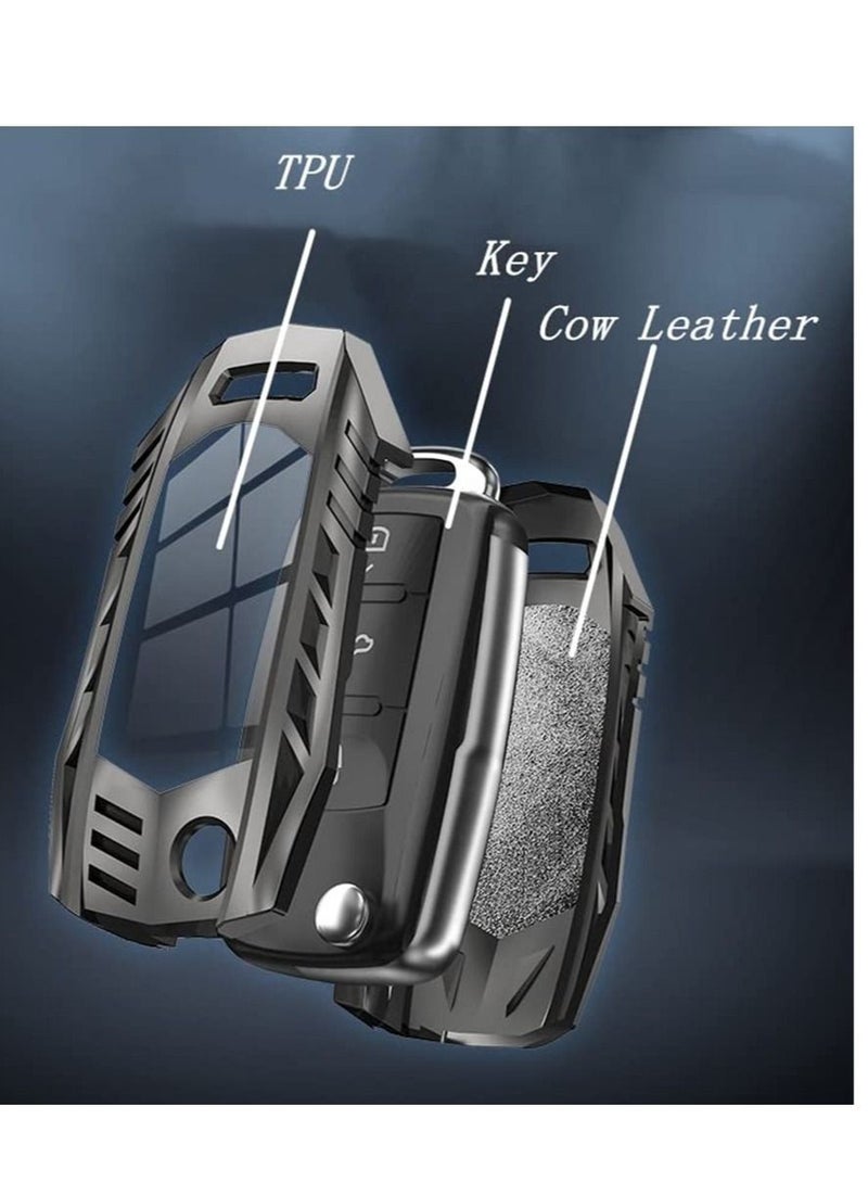 SYOSI Key Fob Cover Keychain Key Case Compatible Zinc Alloy Cool Design for Volkswagen Golf Tiguan L Lavida Touron Exploring Yuejialv Sagitar Metal Key Cover - Image 3