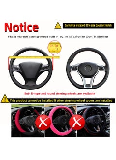 HaHaHai Car Steering Wheel Cover, Stretch Breathable, Universal Automobile Interior Accessories, Auto Steering Wheel Protective Decoration (Grey)  - Image 5