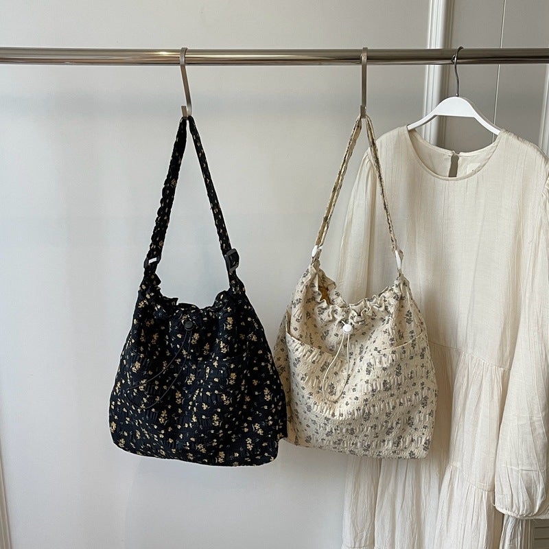 Niche All-Match Large Capacity Tote Bag Women'S Fashionable Small Floral Shoulder Bag Lightweight Commuter Bag - Image 4