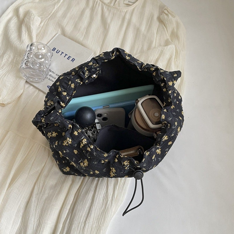 Niche All-Match Large Capacity Tote Bag Women'S Fashionable Small Floral Shoulder Bag Lightweight Commuter Bag - Image 5