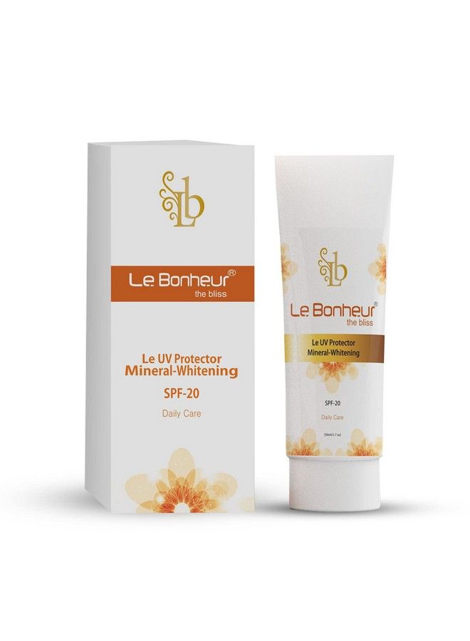 Le Bonheur.. لو بونور واقي شمس معدني متألق SPF 20 ؛ عناية يومية ؛ خفيف جداً غير دهني ؛ معادن طبيعية ؛ زيوت عضوية ؛ لجميع أنواع البشرة ؛ 50 مل - Image 2