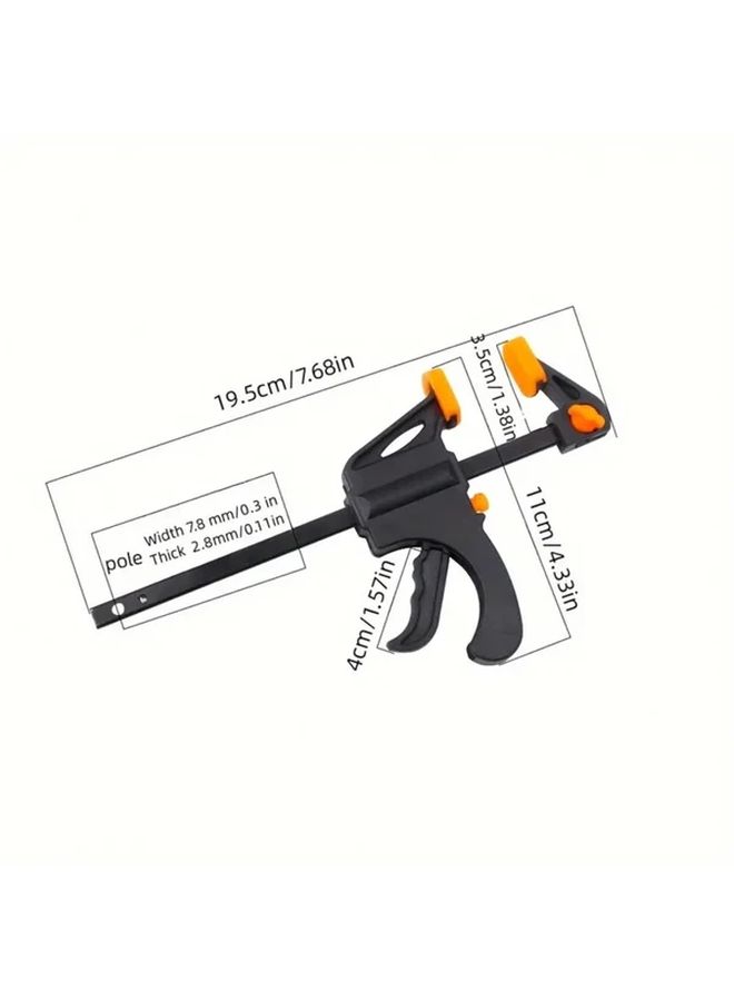 4 Packs 4 Inch Mini Ratchet Clamps One Hand Operation Metal Structure Woodworking Tools - Image 2