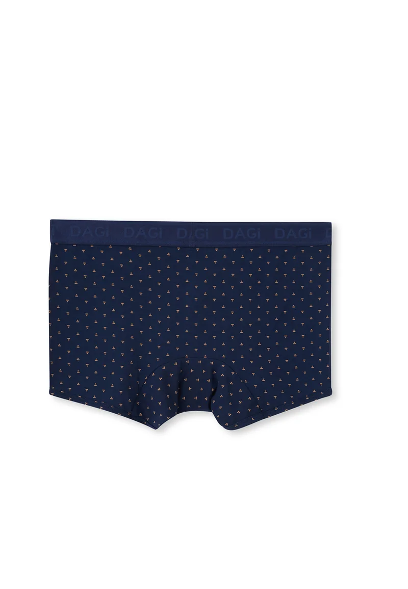 dagi 3 Pack Geometric Mid Rise Multicolour Modal Boxer