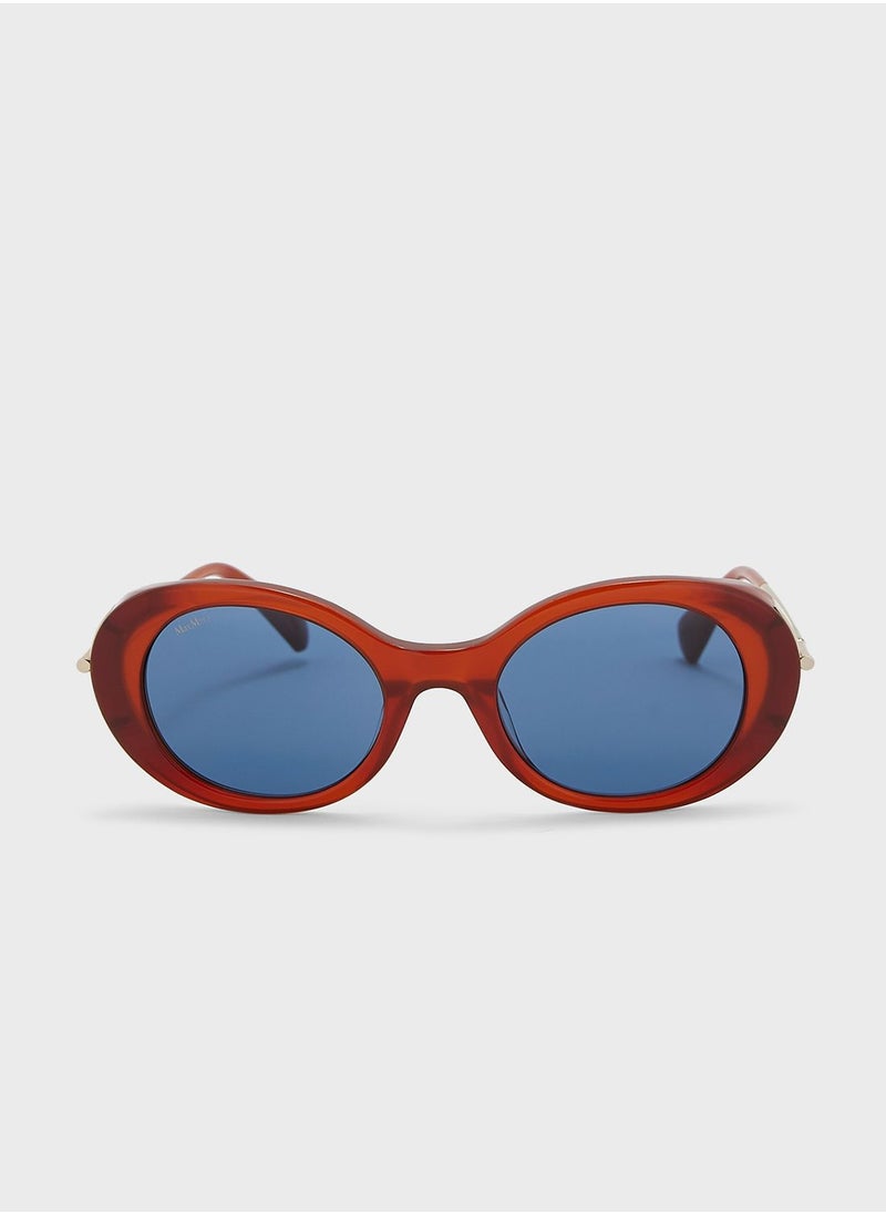 MaxMara - Plastic Oval Sunglasses - Image 1