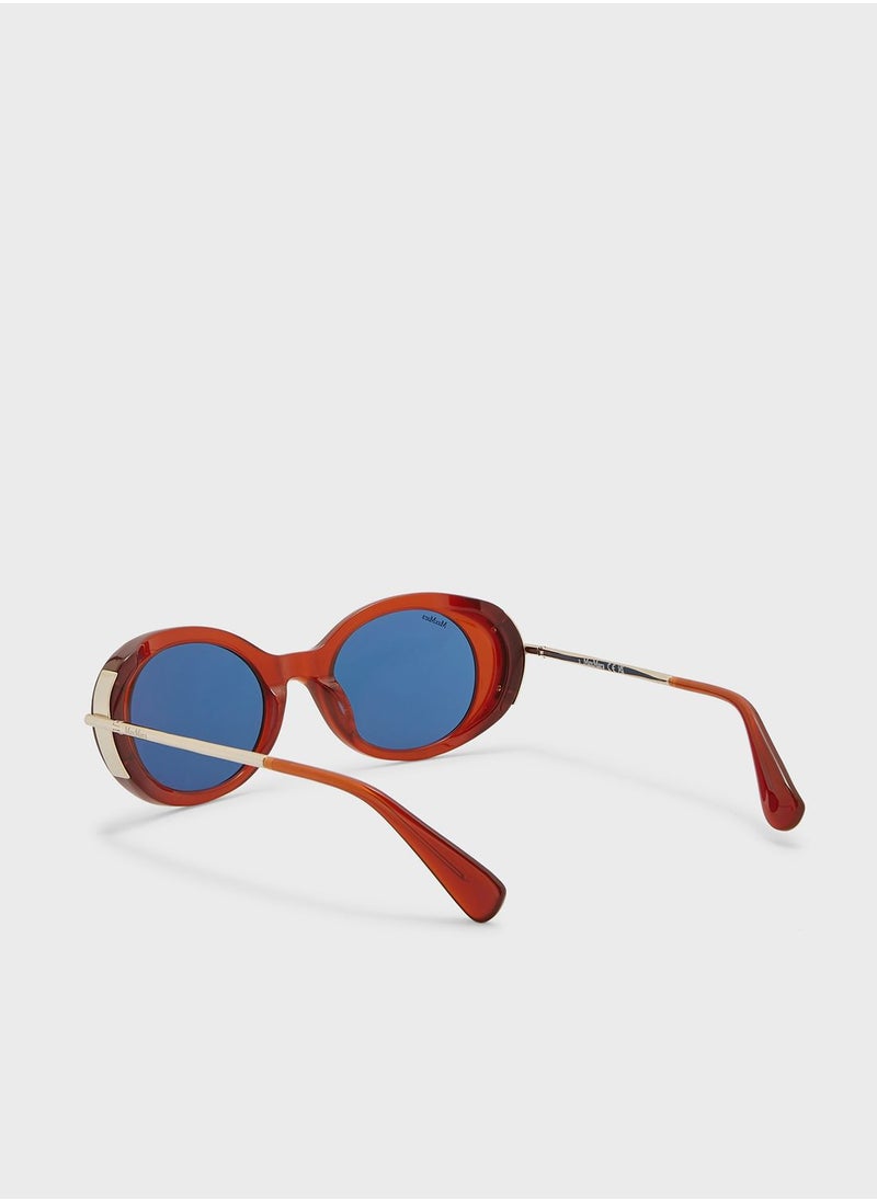 MaxMara - Plastic Oval Sunglasses - Image 1