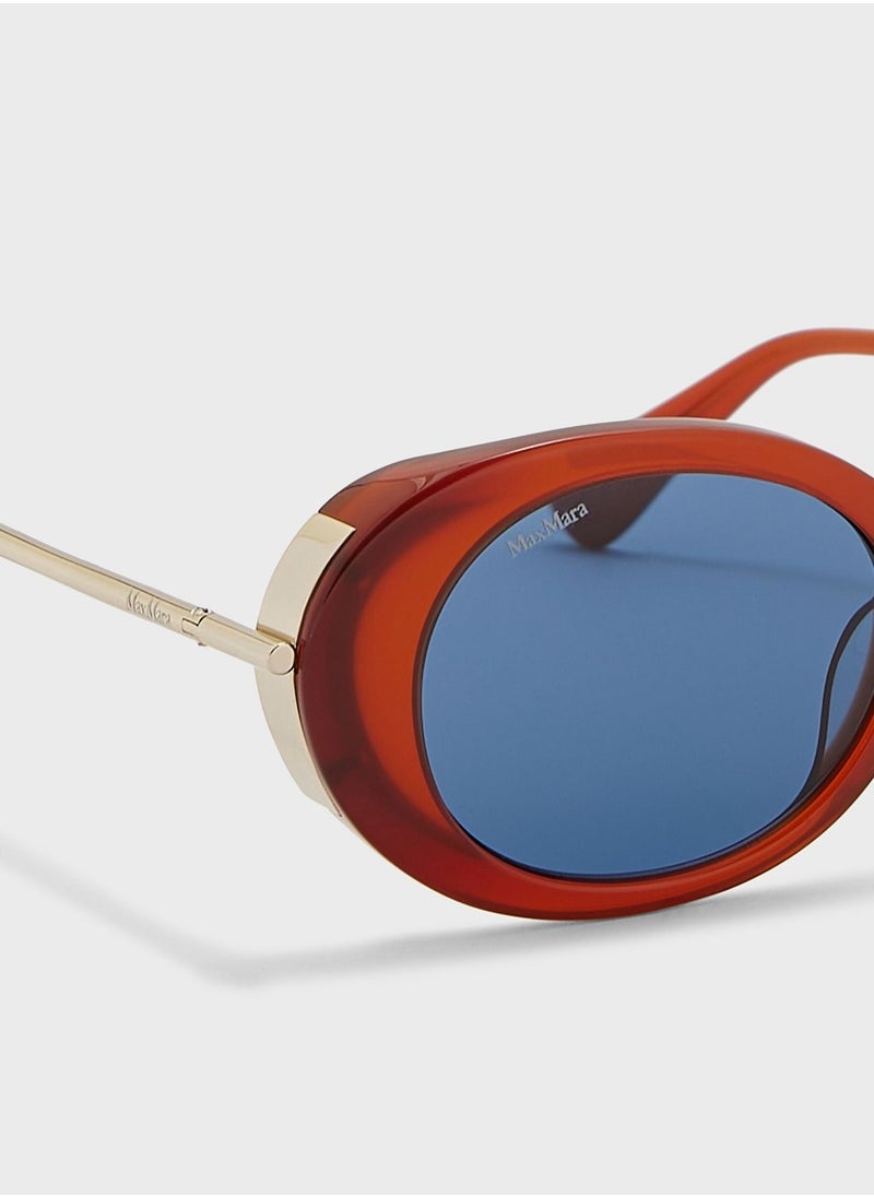 MaxMara - Plastic Oval Sunglasses - Image 1