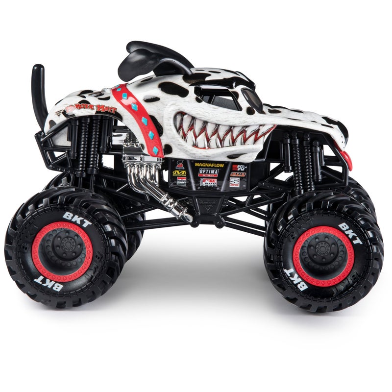 Monster Jam, Official Monster Mutt Dalmatian Monster Truck, Die-Cast Vehicle, 1:24 Scale, Multicolor - Image 3