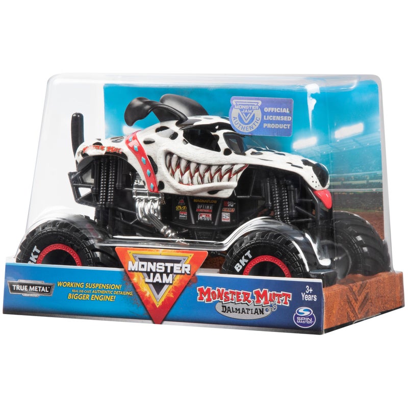 Monster Jam, Official Monster Mutt Dalmatian Monster Truck, Die-Cast Vehicle, 1:24 Scale, Multicolor - Image 4