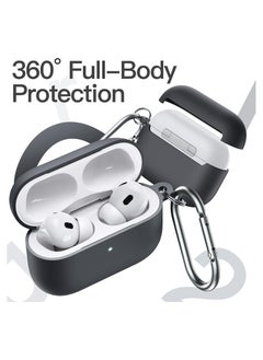 wexon Protective Shockproof Silicone Case Cover for Apple AirPods pro (1/2 Generation)  Black  - Image 3