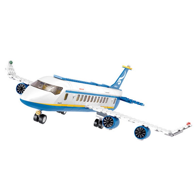 SLUBAN B0366 Educational Toy Air Bus Building Blocks for Kids Boys City Airliner Gift - Image 1