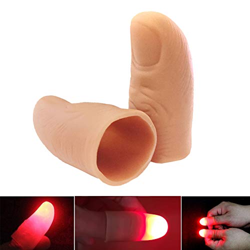 VANTIYAUS Finger Lamp (2 Packs/4PCS) Thumbs Lamp, Magic Lamp up Finger Magic Trick, Fake Finger, Prank Toy Tool for Halloween - Image 2