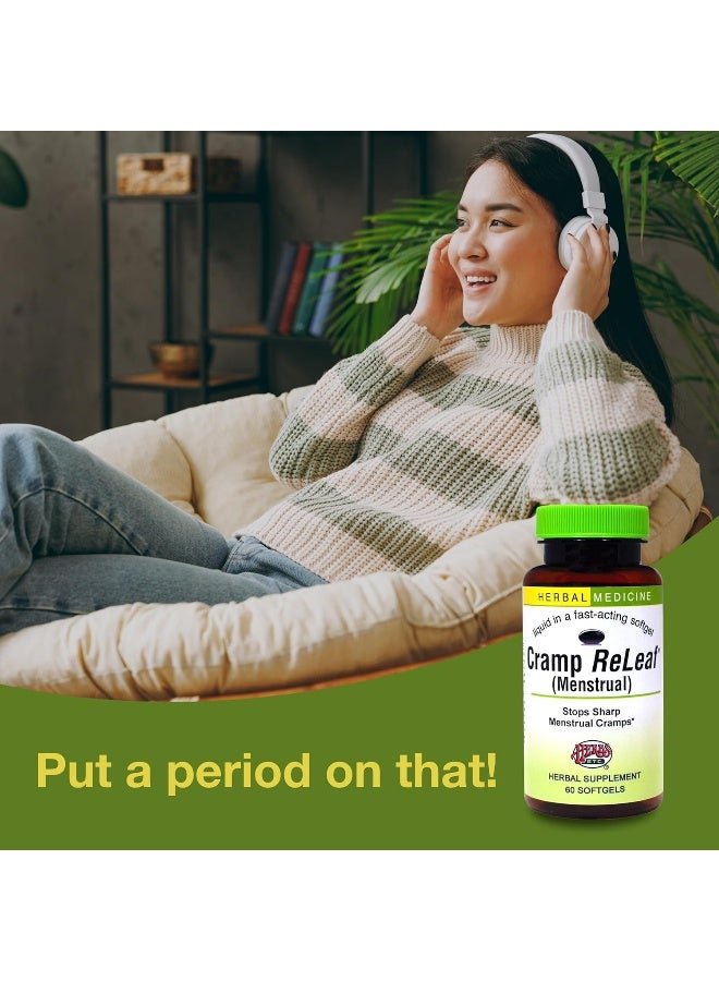 Herbs Etc. Cramp ReLeaf (Menstrual) - Abdominal Muscle Support - Herbal Supplement to Aid Menstrual Health - Period Cramp Support with Black Haw, Cramp Bark and Bethroot - 60 Softgels (60 Servings) - Image 3