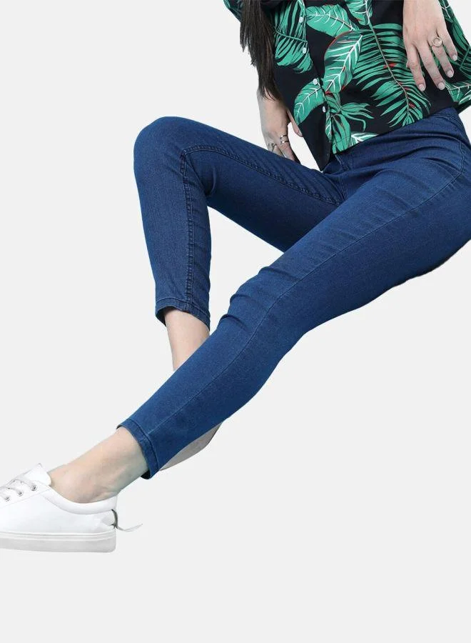 Freehand  Women Super Skinny Solid High-Rise Denim Jeggings for Women | Best Price UAE