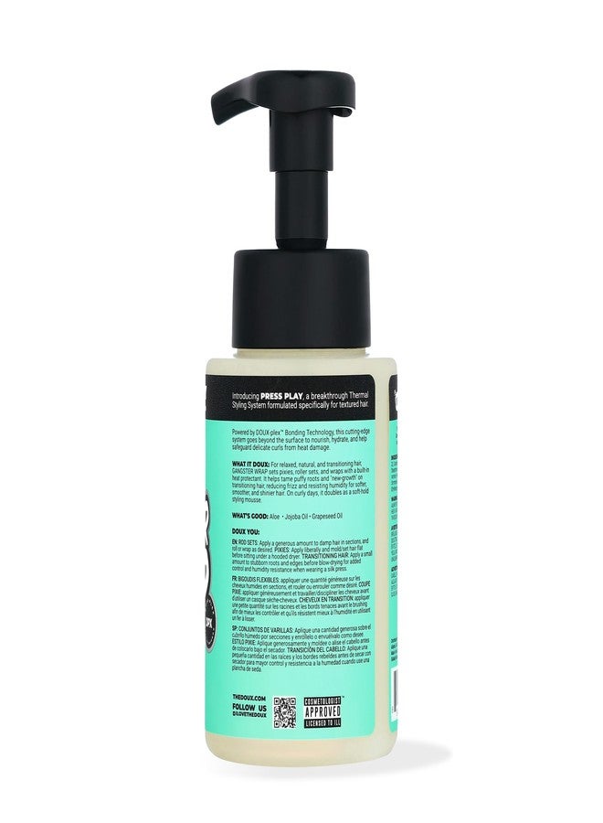 The Doux GANGSTER WRAP Foaming Wrap Lotion for Curly Hair – Heatless Curls & Anti-Frizz Styling Mousse – Curl Cream for Blowouts, Roller Sets, Pixie Cuts & Hair Wraps with Heat Protection - Image 2
