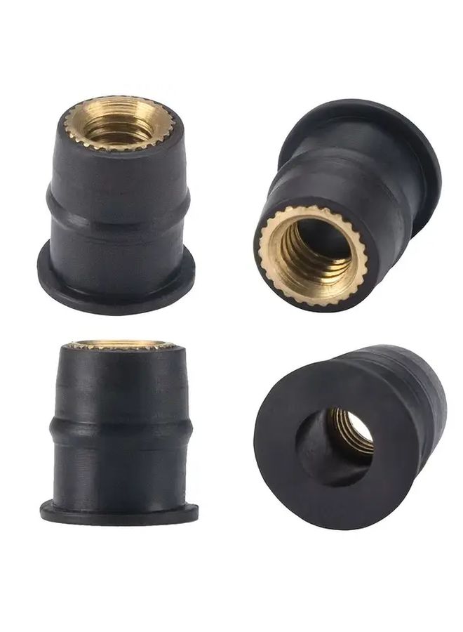 20 Pieces High Quality M5 Rubber Nuts Yellow Brass Inserts Motorcycle Rubber Expansion Bolts For Windshield And Body Panels 5mm Shock Absorption Installation Motorcycle Accessories - Image 4