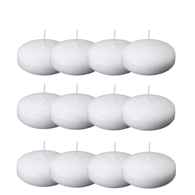 12Pcs Floating Candles for Centerpieces 4 Hours 17 Inch Burning White Unscented Classic Floating Candles for Weddings PartiesSpaHouseWarmingHoliday and Home Decorations