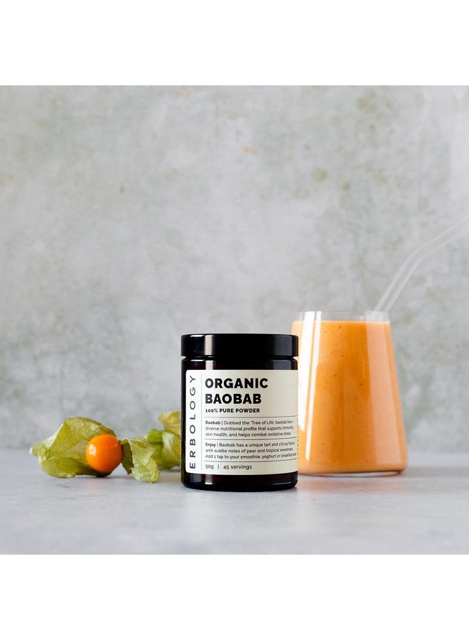 Erbology Organic Baobab Powder 3.2 oz - 45 Servings - Skin Health and Immunity Support - Rich in Vitamin C, B Vitamins and Polyphenols - Sustainably Sourced Straight from Farm - Vegan - GMO-Free - Image 4