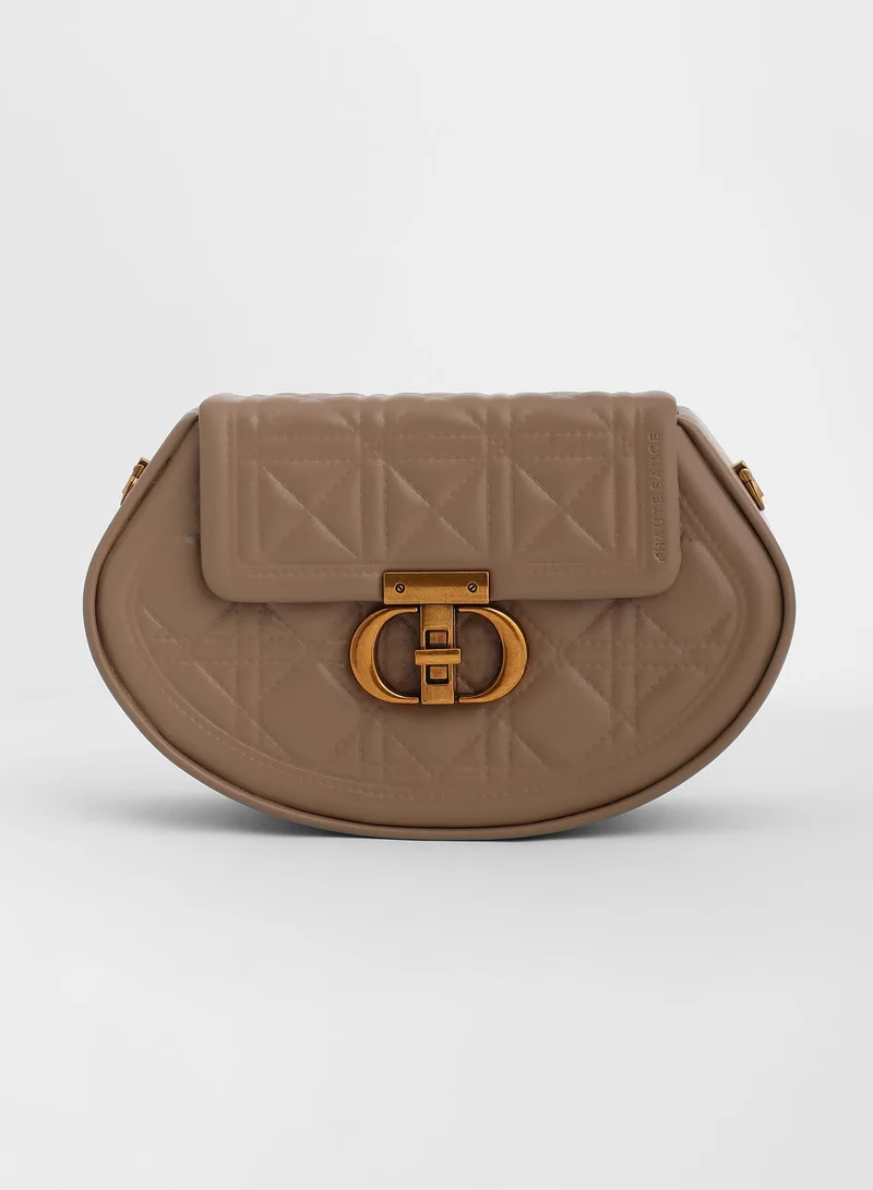 Haute Sauce  Quilted Saddle Flap Bag for Women | Best Price UAE