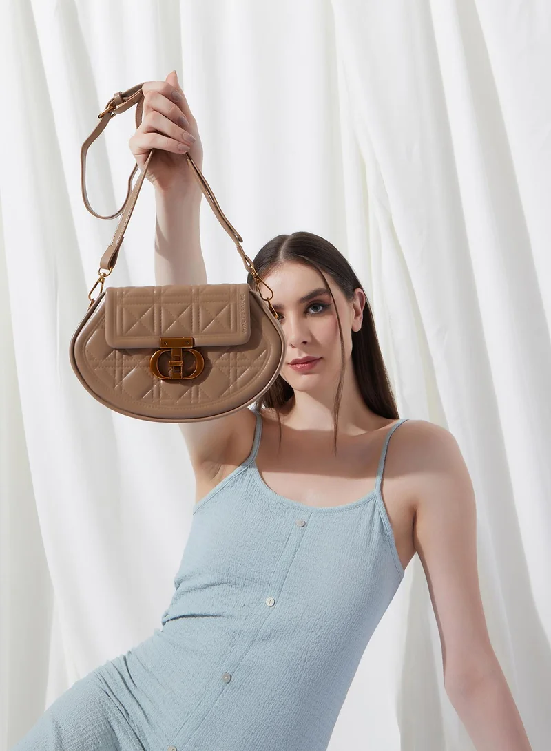 Haute Sauce  Quilted Saddle Flap Bag for Women | Best Price UAE