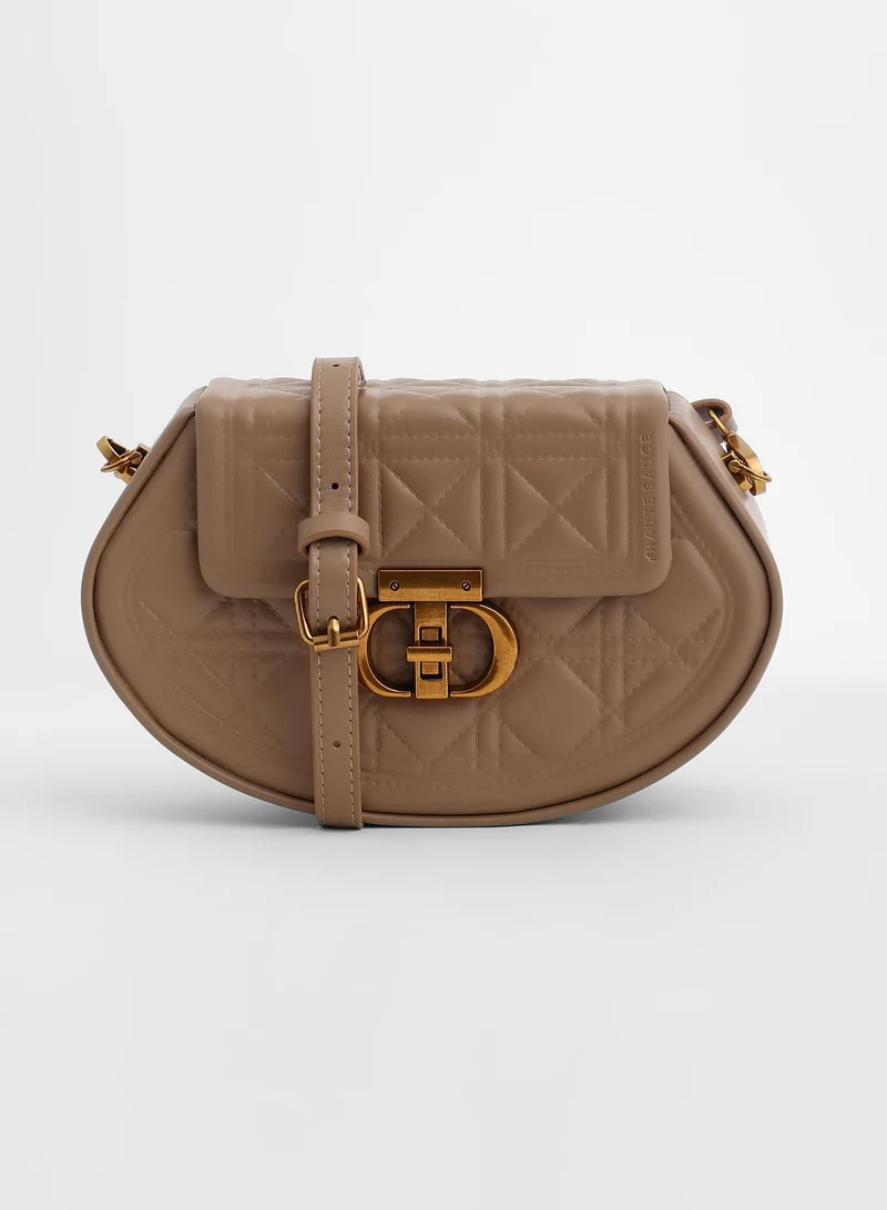 Haute Sauce  Quilted Saddle Flap Bag for Women | Best Price UAE
