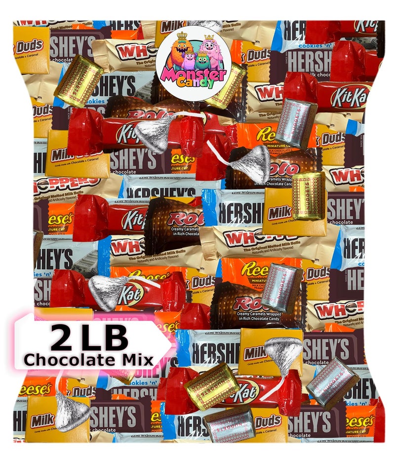 Chocolate Party Favor Candy Mix - 2 lb Pinata Stuffers Candy Bulk - Goodie Bag Stuffers for Kids Party Favors - Chocolate Candy Variety Pack Bulk - Bulk Candy Individually Wrapped Candies - Image 1