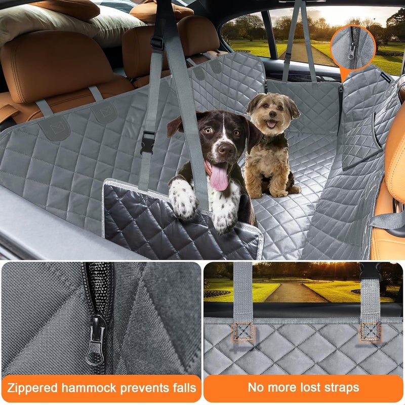 URPOWER Labor saving Dog Seat Cover Car Seat Cover for Pets 100% Waterproof Pet Seat Cover Hammock 600D Heavy Duty Scratch Proof Nonslip Durable Soft Pet Back Seat Covers for Cars Trucks and SUVs Durability boost selected material - Image 2