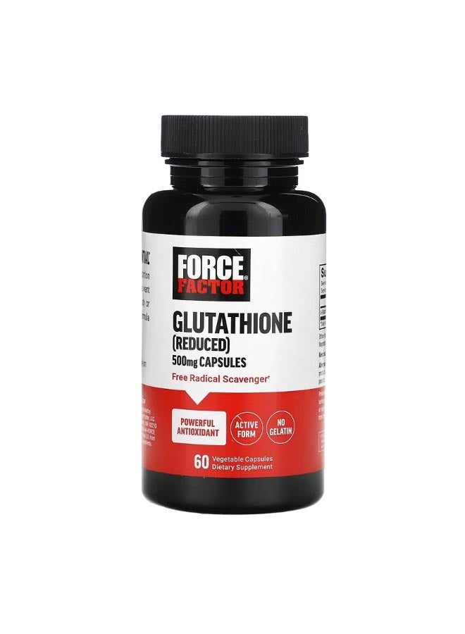 فوريس فاكتور Glutathione Reduced 500 mg  60 Vegetable Capsules - Image 1