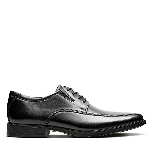 Clarks mens Tilden Walk Oxford, Black Leather, 10 Wide US - Image 3