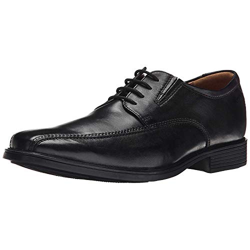 Clarks mens Tilden Walk Oxford, Black Leather, 10 Wide US - Image 1