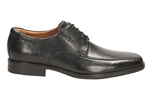 Clarks mens Tilden Walk Oxford, Black Leather, 10 Wide US - Image 4