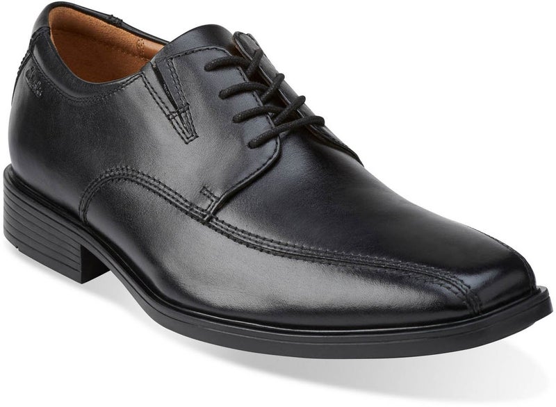 Clarks mens Tilden Walk Oxford, Black Leather, 10 Wide US - Image 2