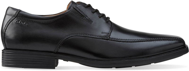Clarks mens Tilden Walk Oxford, Black Leather, 10 Wide US - Image 3