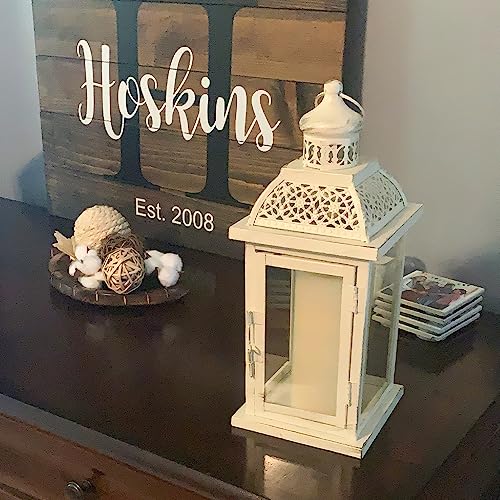 DECORKEY Christmas Lantern Decorative Indoor&Outdoor, 14.4'' Large Metal Candle Lanterns, Vintage Hanging Candle Holders Farmhouse Shelf Wedding Front Porch Patio Decor, Halloween Decorations for Home - Image 4