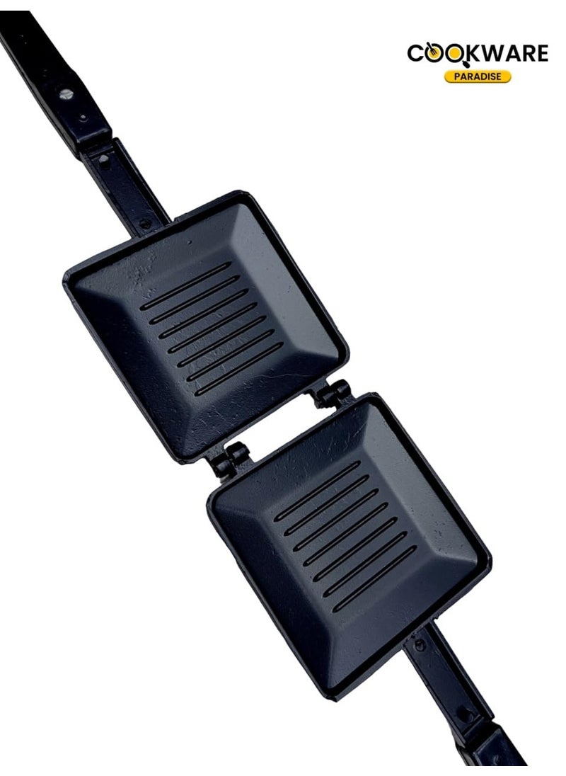 COOKWARE PARADISE COOKWARE PARADISE Gas Toaster NonStick Black CoatedSandwich Toaster  - Image 3