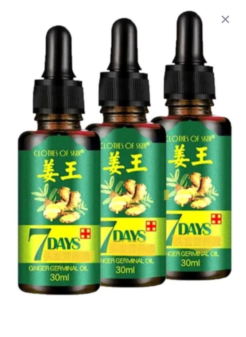 Clothes of skin - Pack Of 3 Pieces 7 Days Ginger Germinal Oil30ml - Image 1