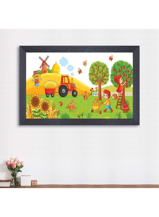 RANDOM (RP-1729 Multicolor Abstract Painting, 18 inch X 12 Inch - Image 2