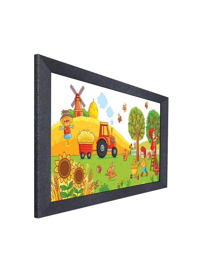 RANDOM (RP-1729 Multicolor Abstract Painting, 18 inch X 12 Inch - Image 3