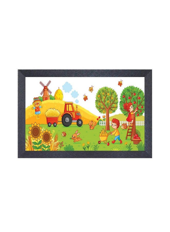 RANDOM (RP-1729 Multicolor Abstract Painting, 18 inch X 12 Inch - Image 1