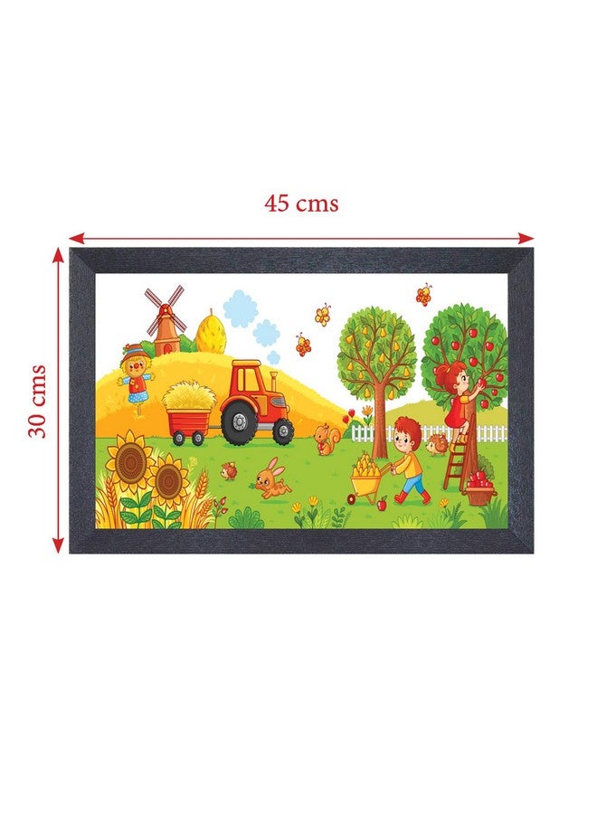 RANDOM (RP-1729 Multicolor Abstract Painting, 18 inch X 12 Inch - Image 4