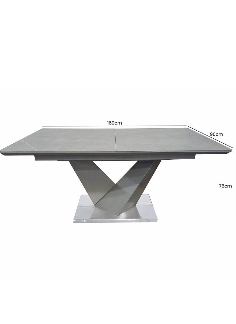 VANITY LIVING Dining Table Set 6 Seater - Evora Grey Extendable With Sienna Chairs  - Image 3