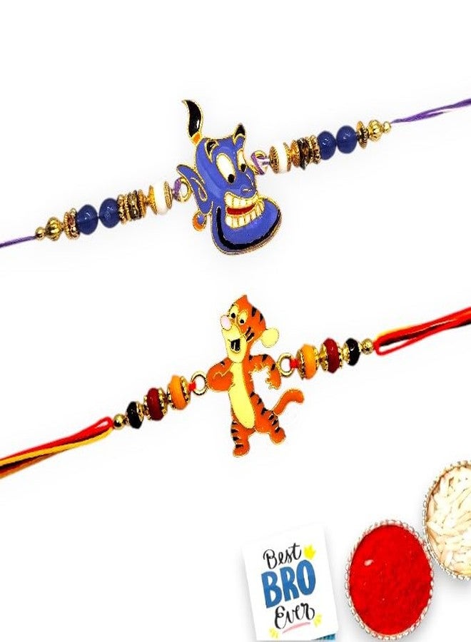 Elleva Rakhi for Brother Kids Cartoon Rakhis for Rakshabandhan Combo | Designer Rakhi for Raksha Bandhan Bhaiya Kids Childrens Rakhi Bracelet Set of 2 (Pack of 1) - Image 1