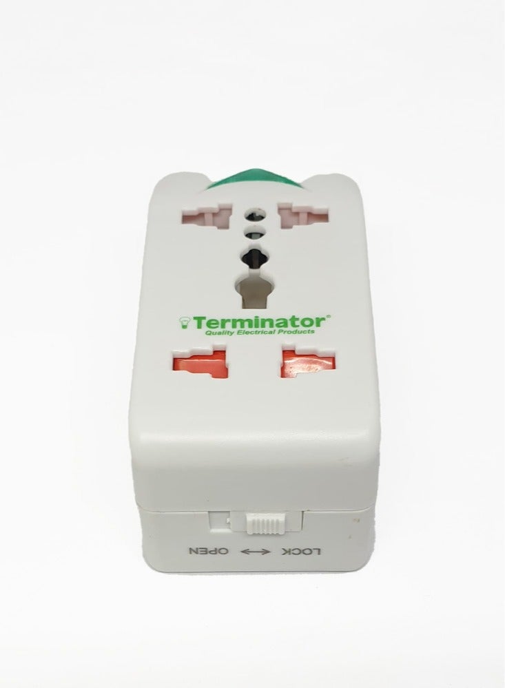 Terminator 3 Way Universal Multi Plug Socket Adapter - Image 3