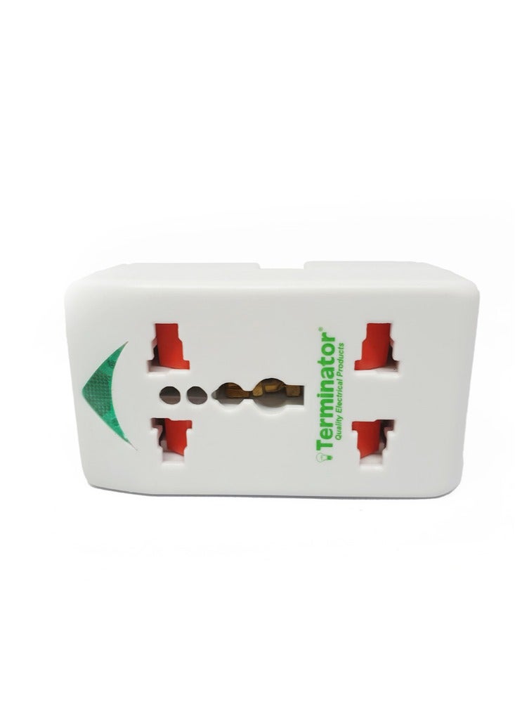 Terminator 3 Way Universal Multi Plug Socket Adapter - Image 2