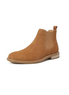 New Mens Chelsea Boots Suede Leather Large Size Camel