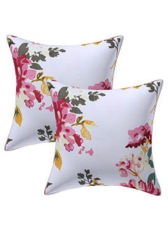 Texstylers TEXSTYLERS 100 Cotton Canvas Jaipuri 24x24 Inch Hand Block Print Square Reversible Cushion Cover Pattern 23 