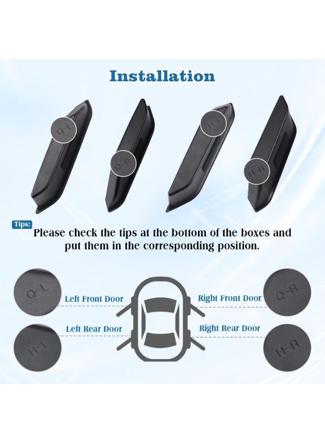 JOGAMS 4 Door Handle Storage Box Fit for Ford Bronco 2021 2022 2023 2024 2025 Accessories Car Pocket Organizer Black 4Pcs - Image 4