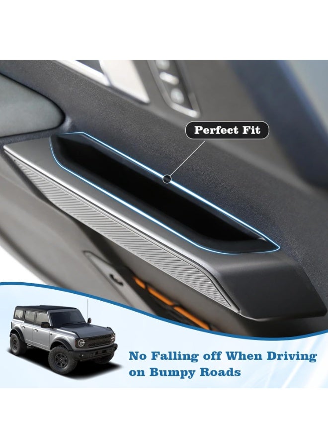 JOGAMS 4 Door Handle Storage Box Fit for Ford Bronco 2021 2022 2023 2024 2025 Accessories Car Pocket Organizer Black 4Pcs - Image 5