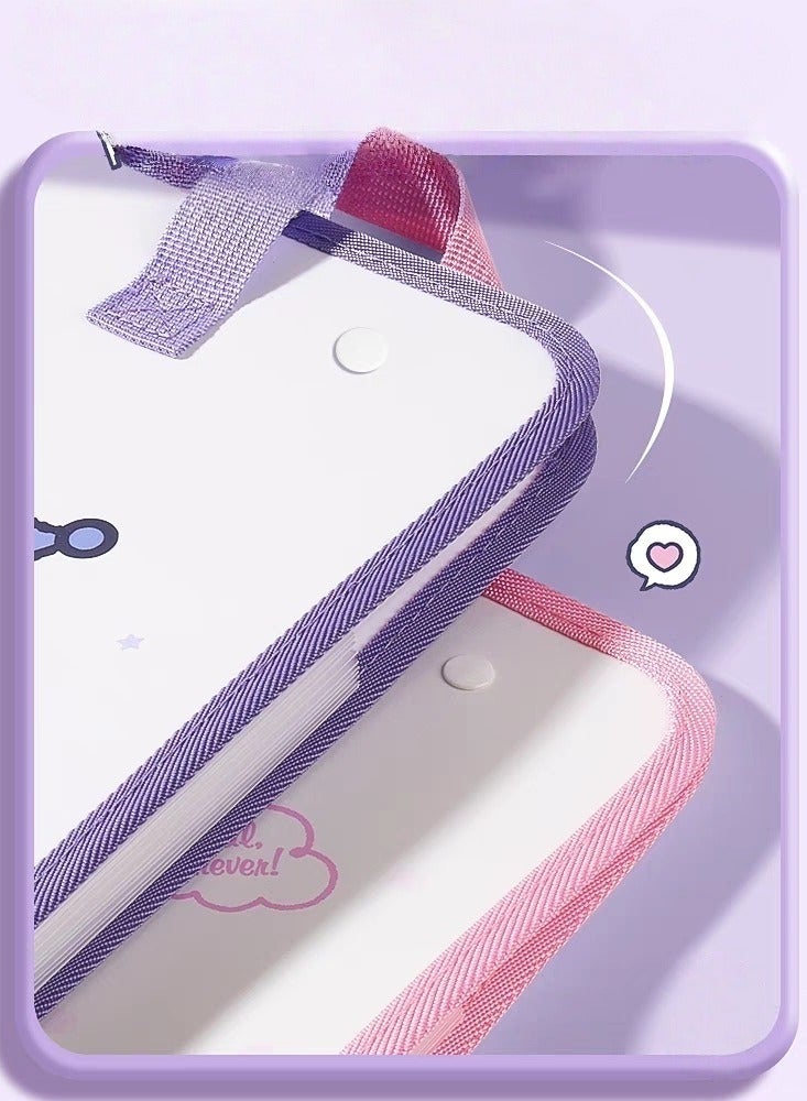 Generic File Folder, 12 Pockets Accordion File  Holder Organizer, A4 Letter Size Paper test Paper Document Receipt Organizer, Easy Backpack Access, for students, Home, Office and Travel (purple)  - Image 3